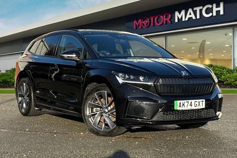 Black Used 2024 Skoda Enyaq iV SportlinePlus SUV | £27,999 (Fair price) - Image 1/4