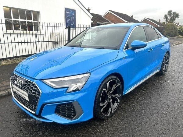 Blue Used 2021 Audi A3 S-Line Sedan | £21,995 (Fair price) - Image 1/4