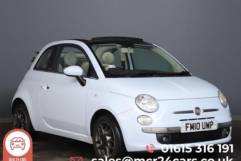 Blue Used 2010 Fiat 500C Lounge Cabriolet | £3,295 (Fair price) - Image 1/1