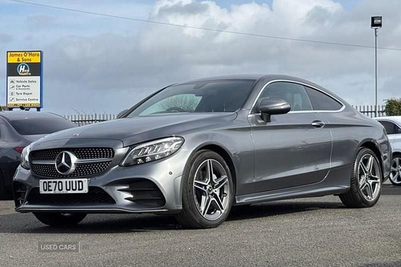 Used Mercedes C220 AMG line 194 HP (142 kW) 2021 Grey Coupe