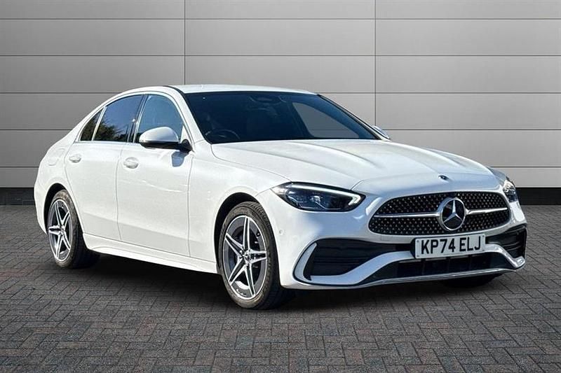 White Used 2024 Mercedes C300e AMG line Sedan | £35,395 (Super price) - Image 1/4