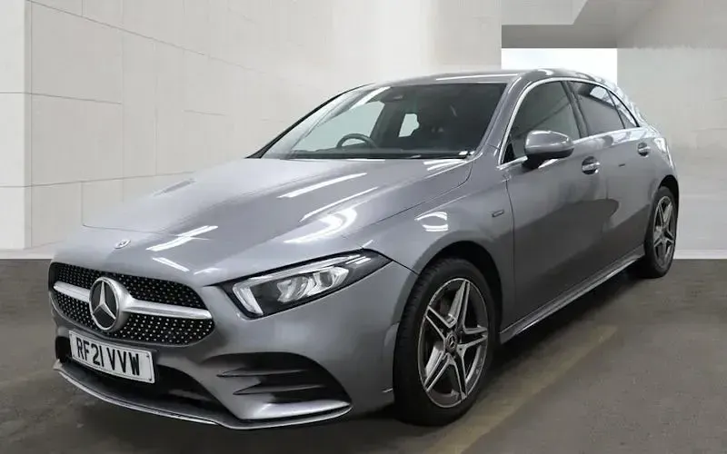 Used Mercedes A250 AMG line 218 HP (160 kW) 2021 Grey Hatchback