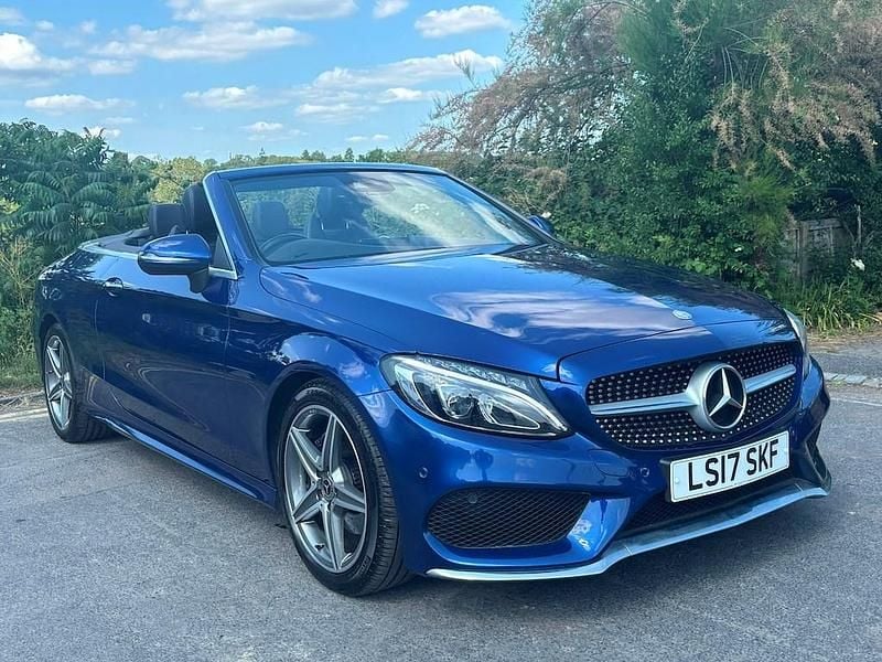 Blue Used 2017 Mercedes C220 AMG Line Premium Plus Cabriolet | £15,250 (Good price) - Image 1/4