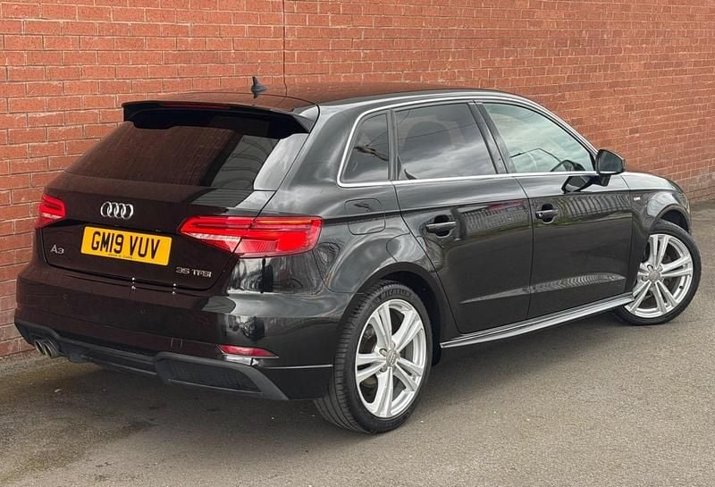 Used Audi A3 S-Line 150 HP (110 kW) 2019 Black Sedan