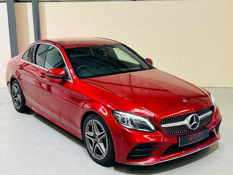 Red Used 2020 Mercedes C300 AMG line Sedan | £18,500 (Good price) - Image 1/4