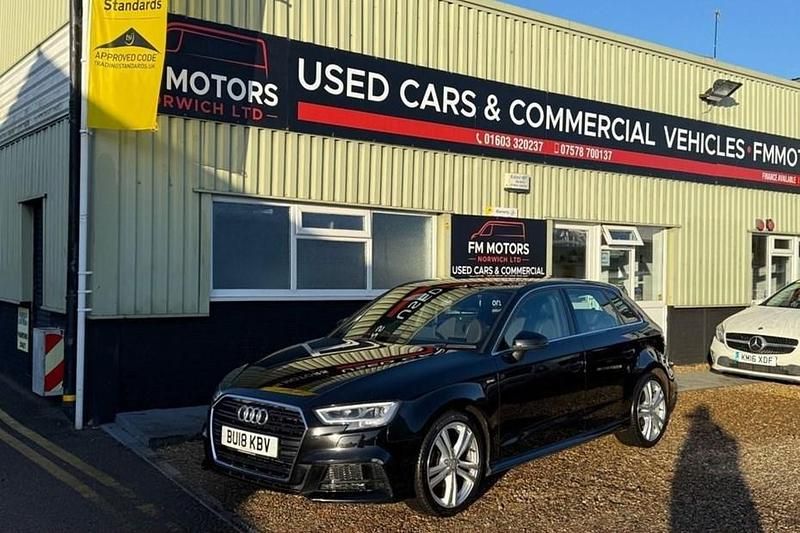 Black Used 2018 Audi A3 S-Line Hatchback | £9,500 (Fair price) - Image 1/1