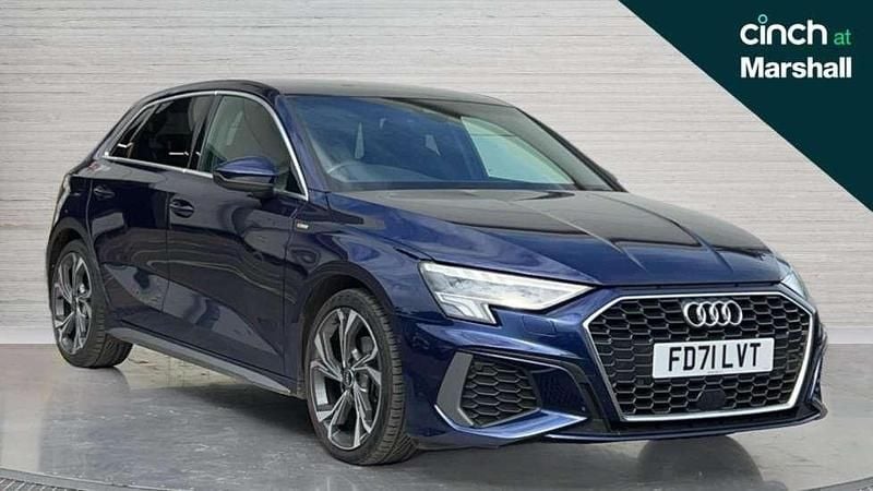 Blue Used 2022 Audi A3 S-Line Hatchback | £19,821 (Fair price) - Image 1/4
