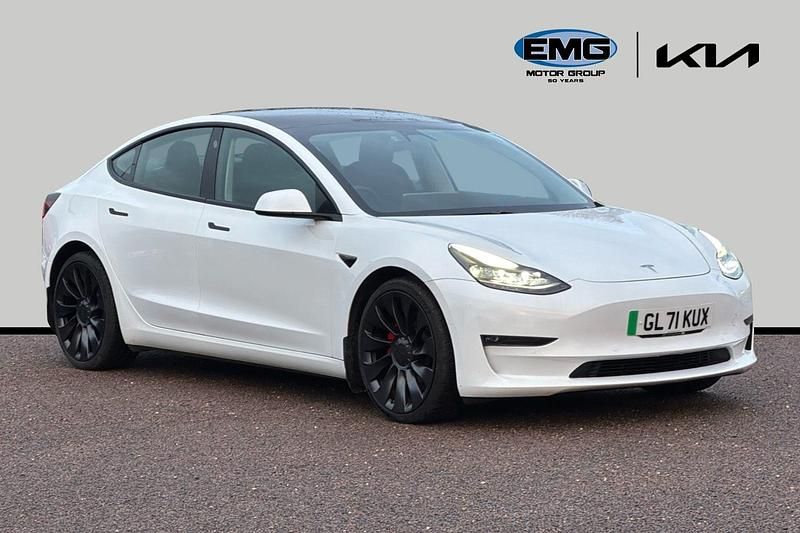 White Used 2021 Tesla Model 3 Performance Sedan | £23,995 (A bit pricey) - Image 1/3
