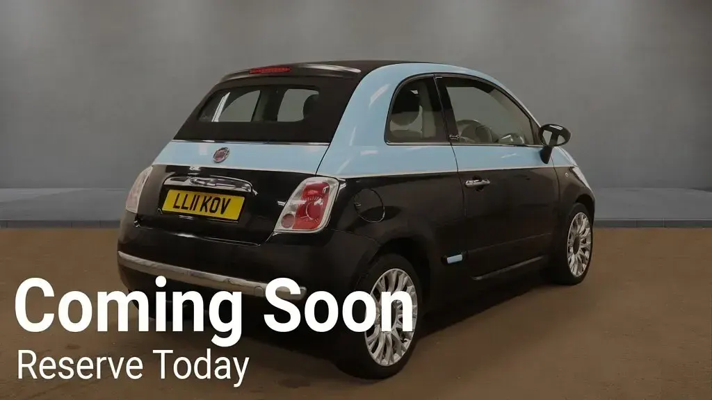 Used Fiat 500 Lounge 85 HP (62 kW) 2011 Black Cabriolet