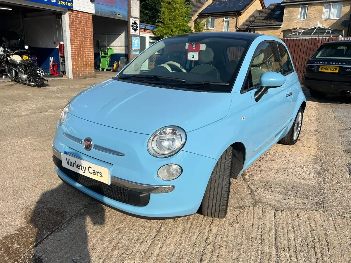 Used Fiat 500 Lounge 69 HP (50 kW) 2013 Blue Hatchback