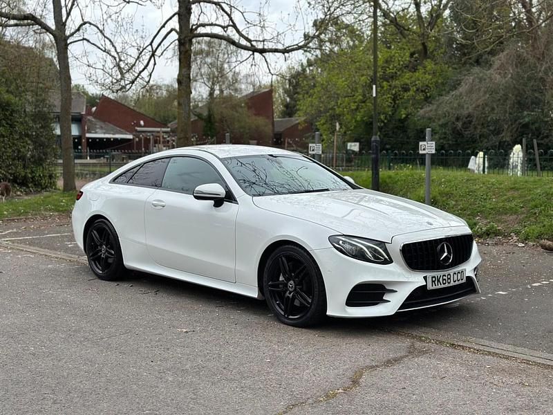 Used Mercedes E220 AMG line 2018 White Coupe