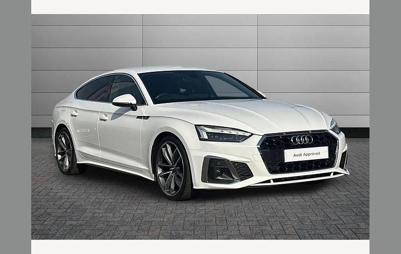 Used Audi A5 Sportback S-Line 163 HP (119 kW) 2020 White Hatchback