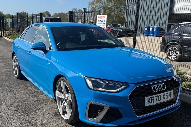Used Audi A4 S-Line 163 HP (119 kW) 2020 Blue Sedan