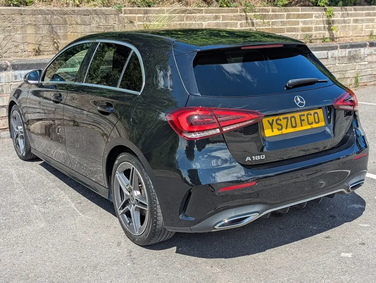 Used Mercedes A180 AMG line 136 HP (100 kW) 2020 Black Hatchback