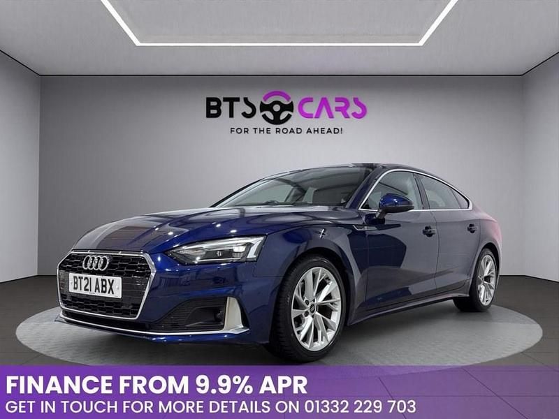 Blue Used 2021 Audi A5 Sportback Sport Hatchback | £20,885 (Super price) - Image 1/4