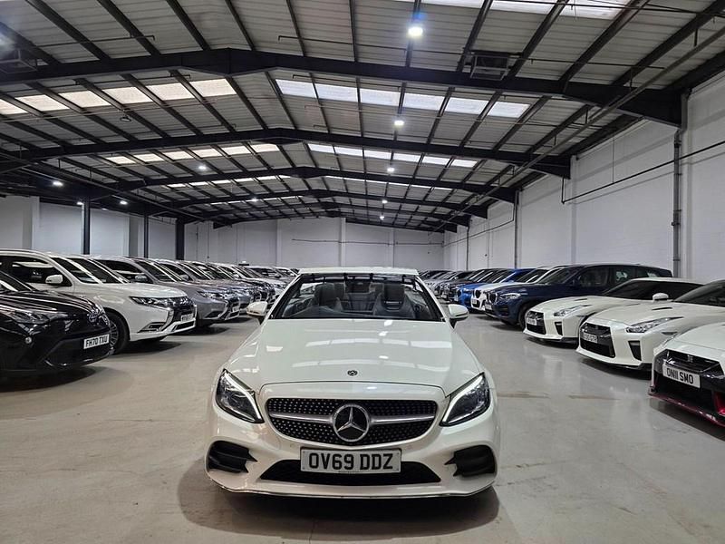 Used Mercedes C300 AMG line 258 HP (189 kW) 2019 White Cabriolet