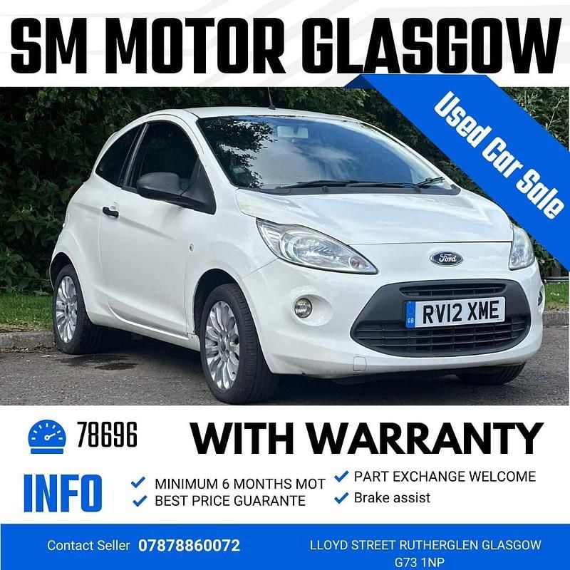 White Used 2012 Ford Ka Studio Hatchback | £1,499 (Good price) - Image 1/4