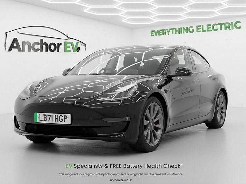 Used Tesla Model 3 Long Range AWD 254 kW (346 HP) 2021 Black Sedan