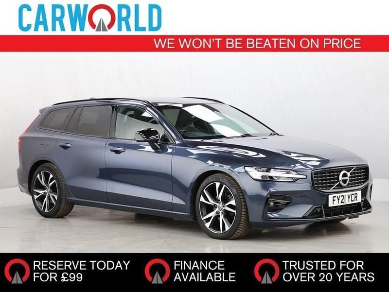 Blue Used 2021 Volvo V60 R-Design Estate | £19,026 (Good price) - Image 1/3