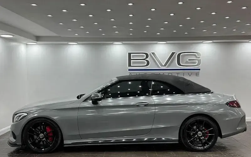 Used Mercedes C250 AMG line 204 HP (150 kW) 2017 Grey Cabriolet