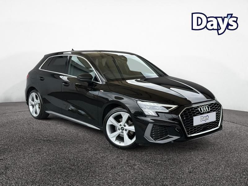 Black Used 2023 Audi A3 Sportback S-Line Hatchback | £20,338 (Fair price) - Image 1/4