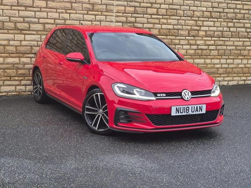 Red Used 2018 VW Golf VII GTD Hatchback | £12,295 (Fair price) - Image 1/4