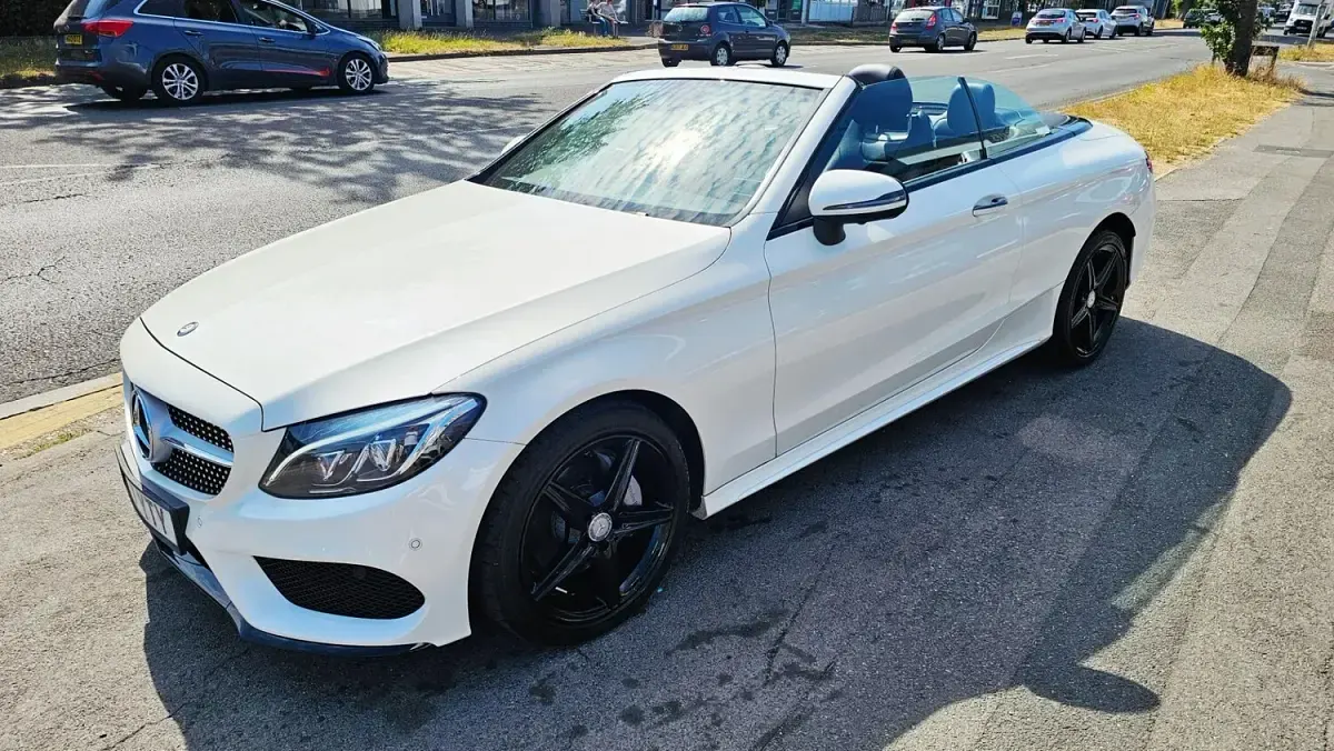 Used Mercedes C220 AMG Line Premium Plus 2017 White Cabriolet