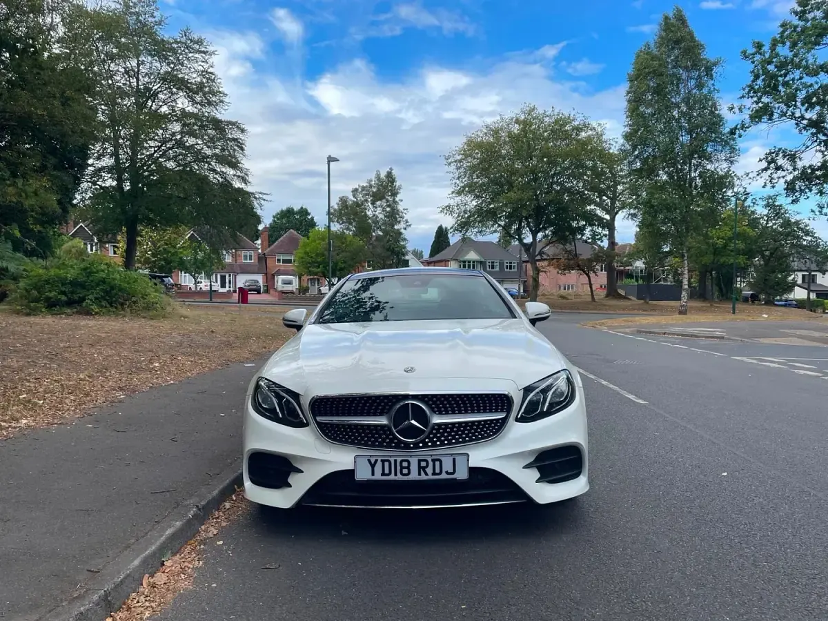 Used Mercedes E220 AMG Line Premium 194 HP (142 kW) 2018 White Coupe