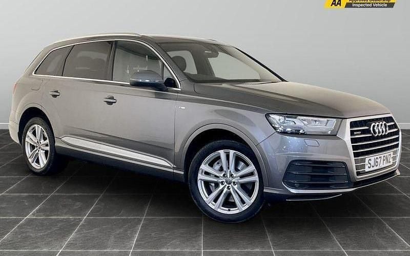Grey Used 2017 Audi Q7 S-Line SUV | £20,395 (Good price) - Image 1/2