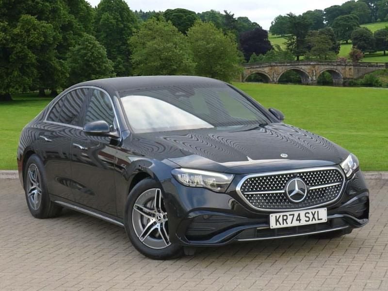 Obsidian black metallic Used 2024 Mercedes E200 AMG line Sedan | £40,442 - Image 1/4