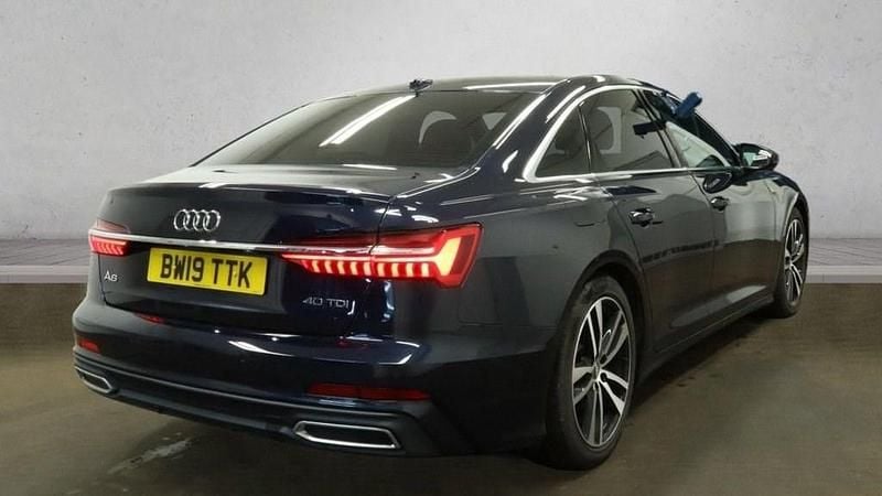 Used Audi A6 S-Line 204 HP (150 kW) 2019 Blue Sedan