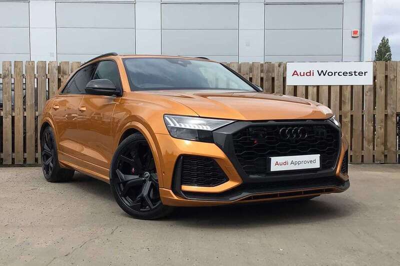 Dragon orange metallic Used 2021 Audi RS Q8 Black Edition SUV | £73,980 (Fair price) - Image 1/4