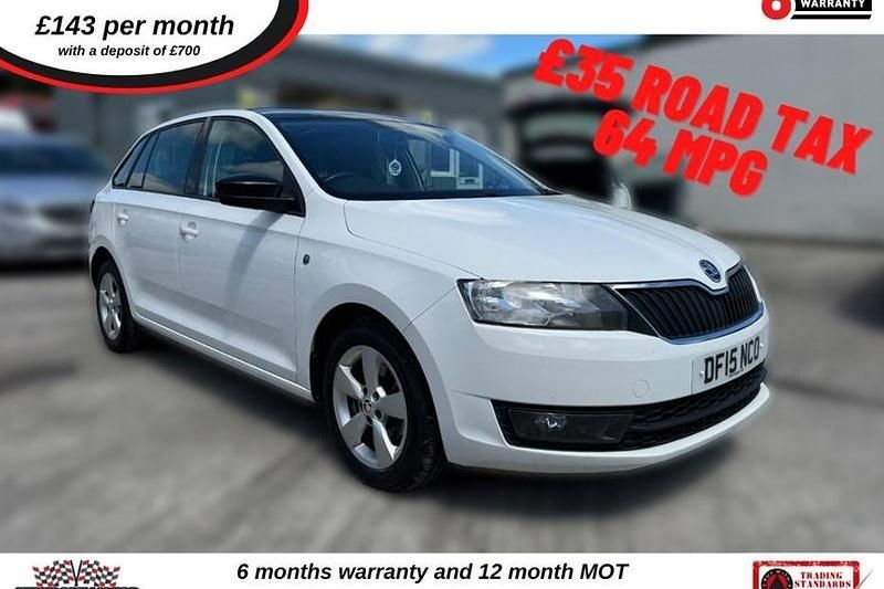 White Used 2015 Skoda Rapid Sport Hatchback | £6,995 (A bit pricey) - Image 1/1