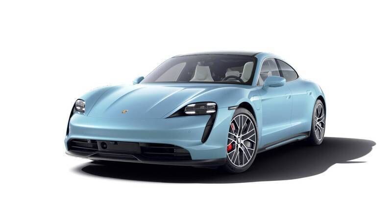 Frozen blue metallic Used 2021 Porsche Taycan 4S Sedan | £46,800 - Image 1/4