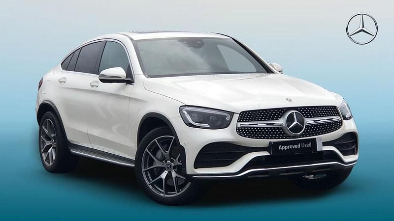 White Used 2021 Mercedes GLC300 AMG line Coupe | £32,995 (Fair price) - Image 1/4