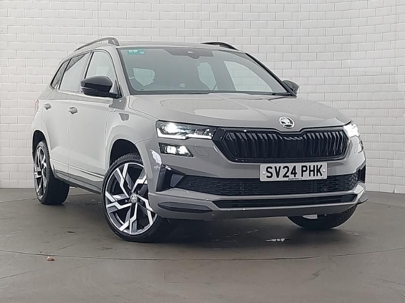 Grey Used 2024 Skoda Karoq SportLine SUV | £28,498 (A bit pricey) - Image 1/4