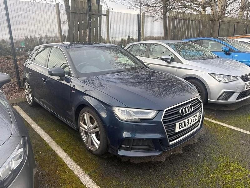 Blue Used 2018 Audi A3 S-Line Hatchback | £12,495 (Good price) - Image 1/4