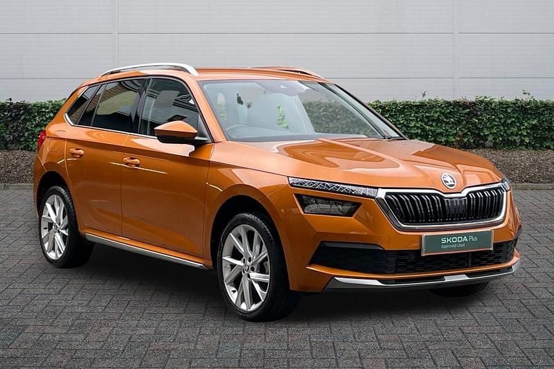 Used Skoda Kamiq SE L Executive 110 HP (80 kW) 2022 Phoenix orange metallic SUV