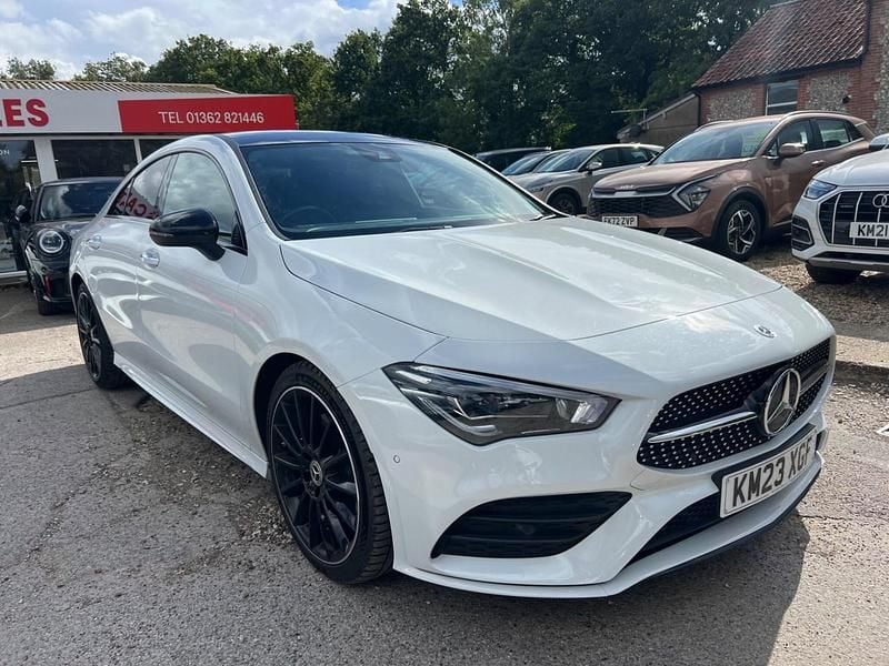 White Used 2023 Mercedes CLA220 AMG Line Premium Plus Sedan | £26,995 (Fair price) - Image 1/3