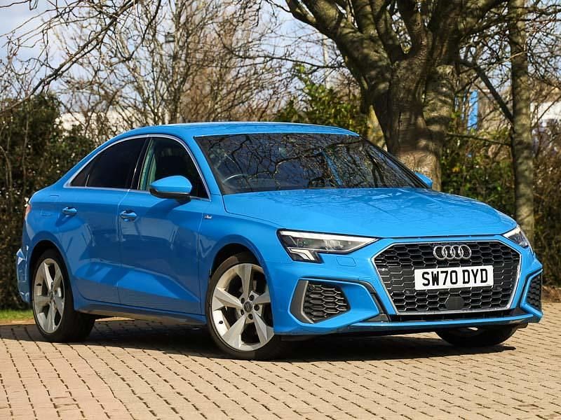 Used Audi A3 S-Line 150 HP (110 kW) 2020 Blue Sedan
