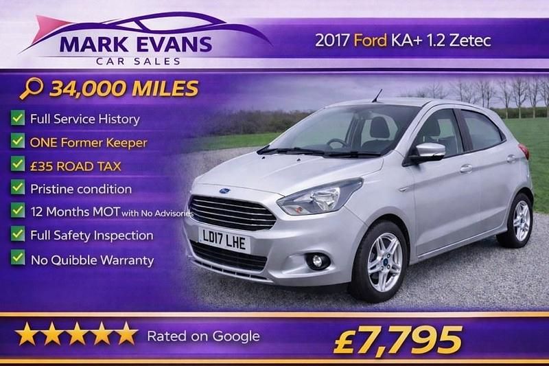 Used Ford Ka Plus Zetec 85 HP (62 kW) 2017 Silver Hatchback