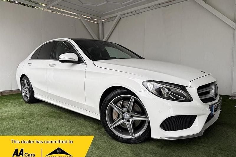White Used 2015 Mercedes C250 AMG Line Premium Plus Sedan | £7,795 (Fair price) - Image 1/1