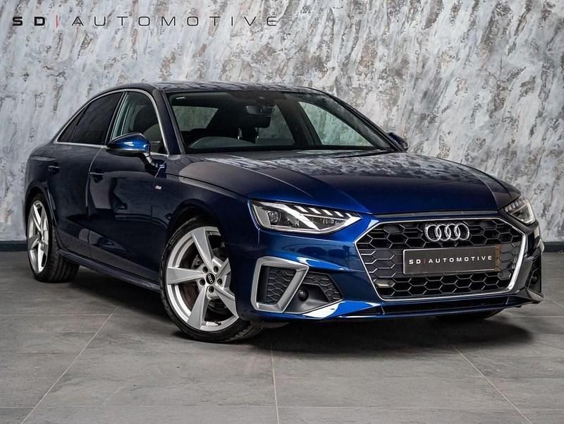 Used Audi A4 S-Line 163 HP (119 kW) 2021 Blue Sedan