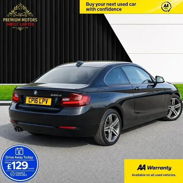 Używany BMW 220 Sport Line 2016 Czarny Coupe