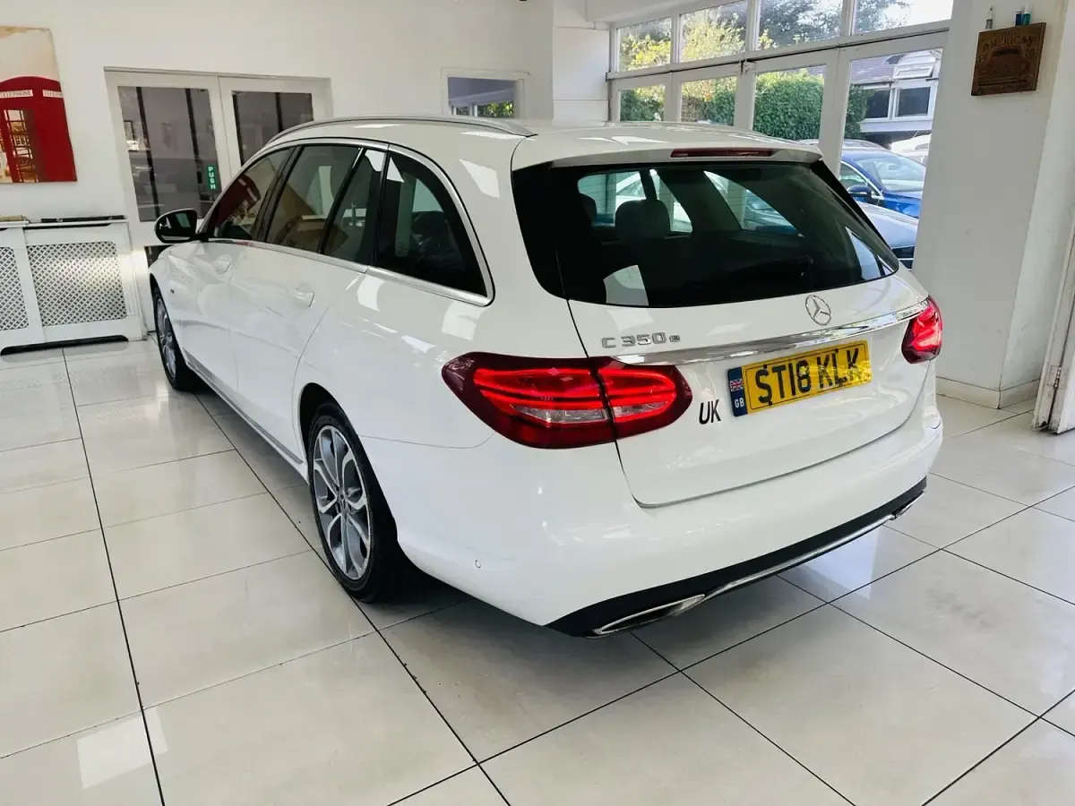 Used Mercedes C350e 2018 White Estate