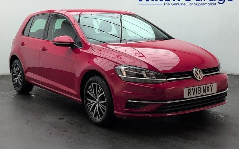 Red Used 2018 VW Golf VII SE Hatchback | £10,000 (Good price) - Image 1/4