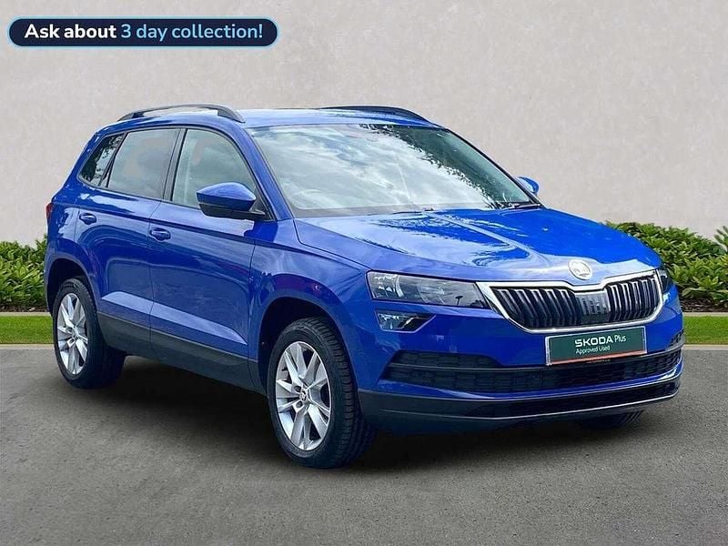 Blue Used 2021 Skoda Karoq SE Technology SUV | £17,799 (Fair price) - Image 1/4
