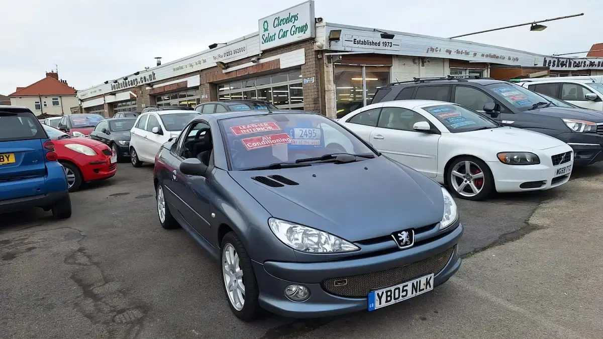 Used Peugeot 206 CC Allure 107 HP (78 kW) 2005 Grey Cabriolet