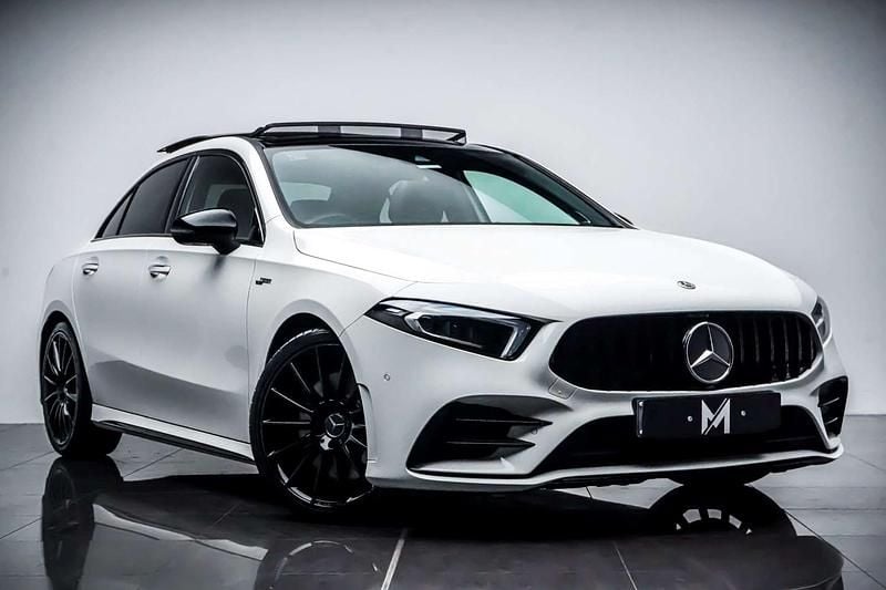 White Used 2020 Mercedes A35 AMG Premium Plus Sedan | £27,995 (Fair price) - Image 1/4