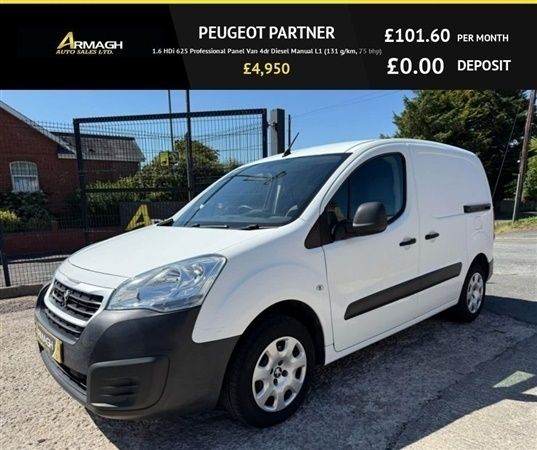 White Used 2016 Peugeot Partner MPV | £4,950 (Good price) - Image 1/1